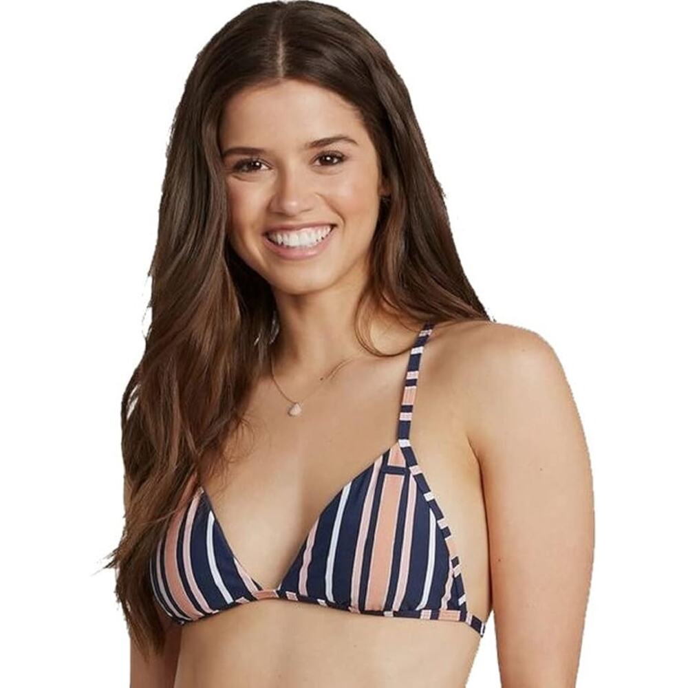 NWT Roxy Women's Printed Fixed Triangle Bikini Top MEDIUM